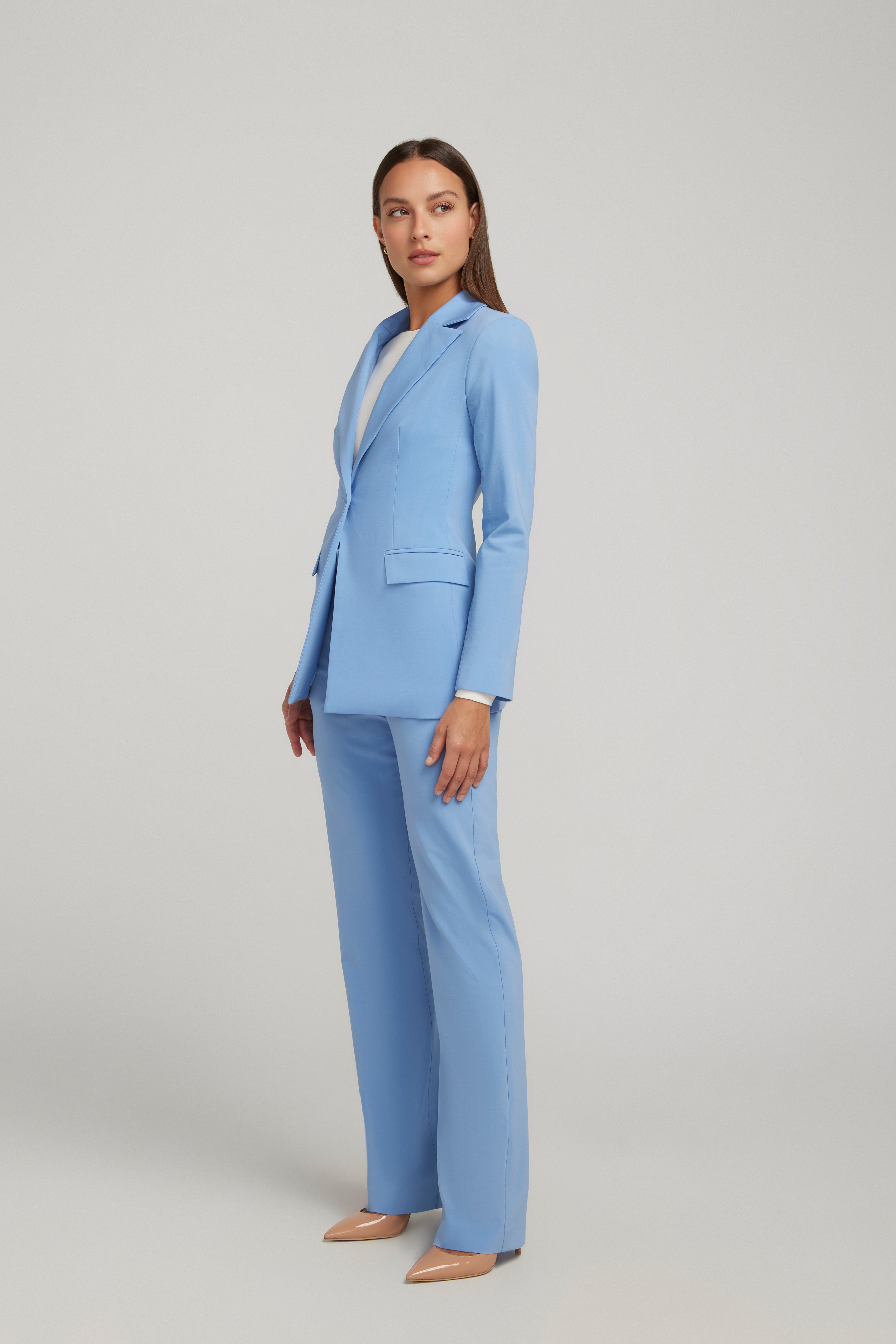 LONGLINE TROUSER SET BLUEBELL