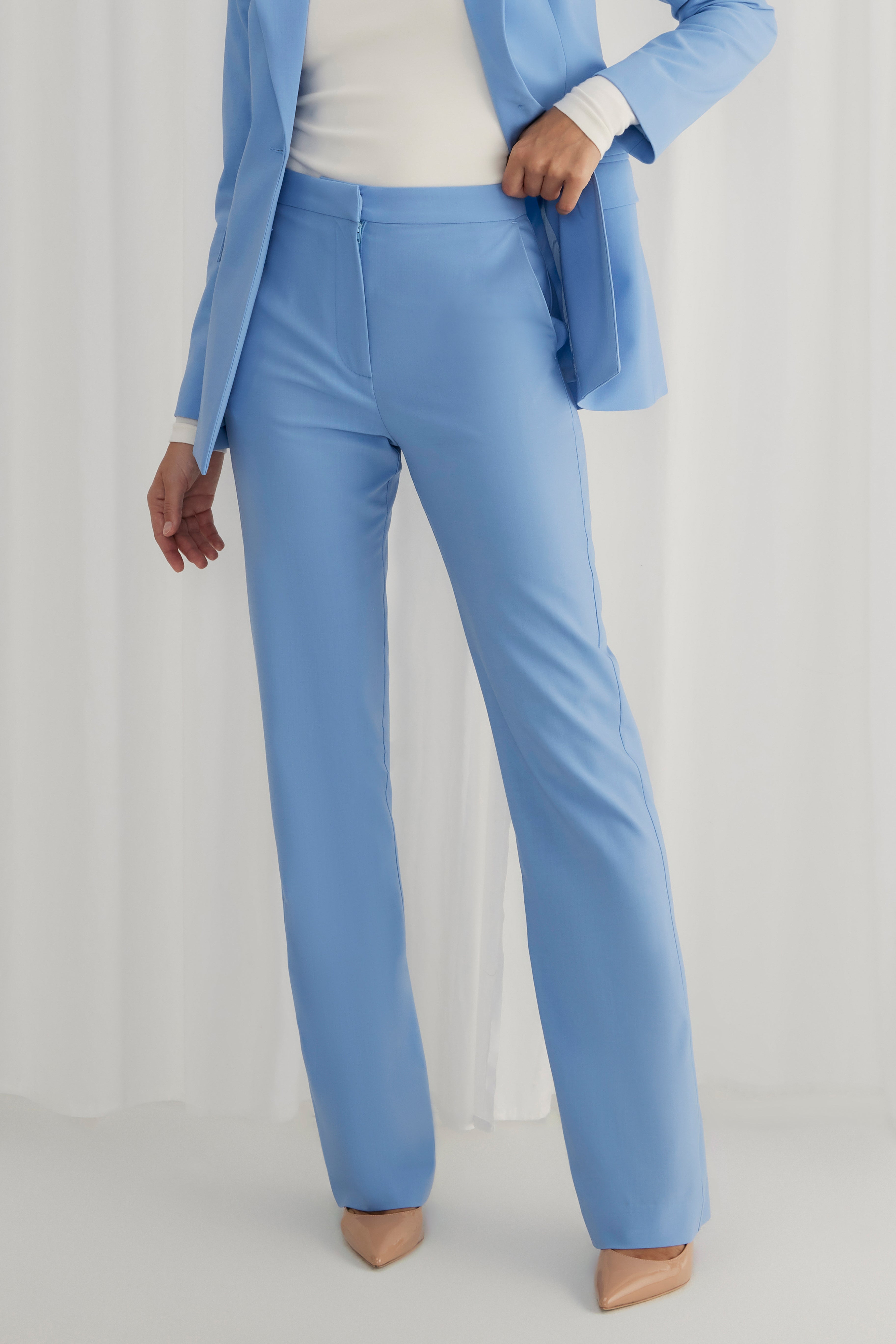 LONGLINE TROUSER BLUEBELL