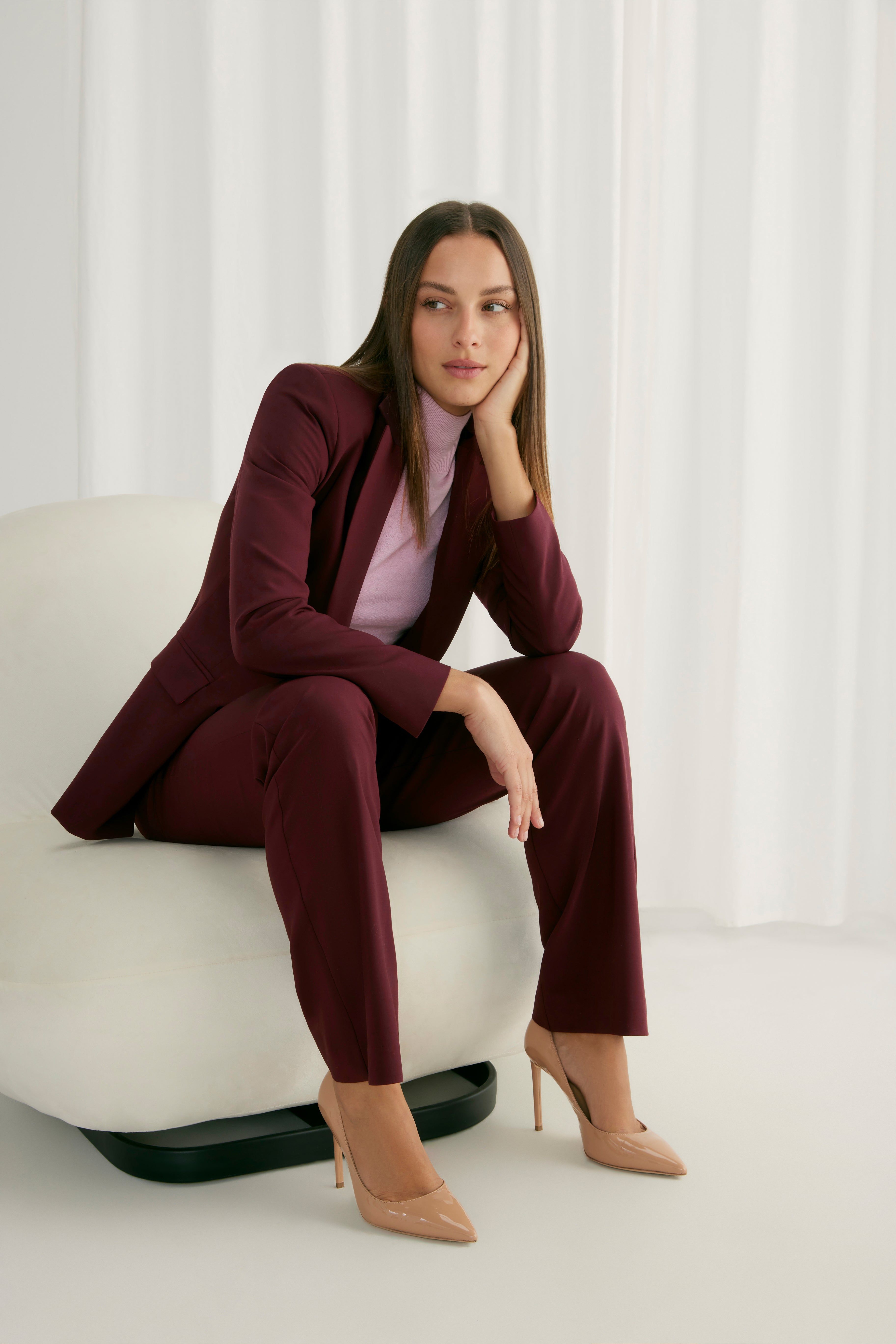 LONGLINE TROUSER SET SANGIOVESE