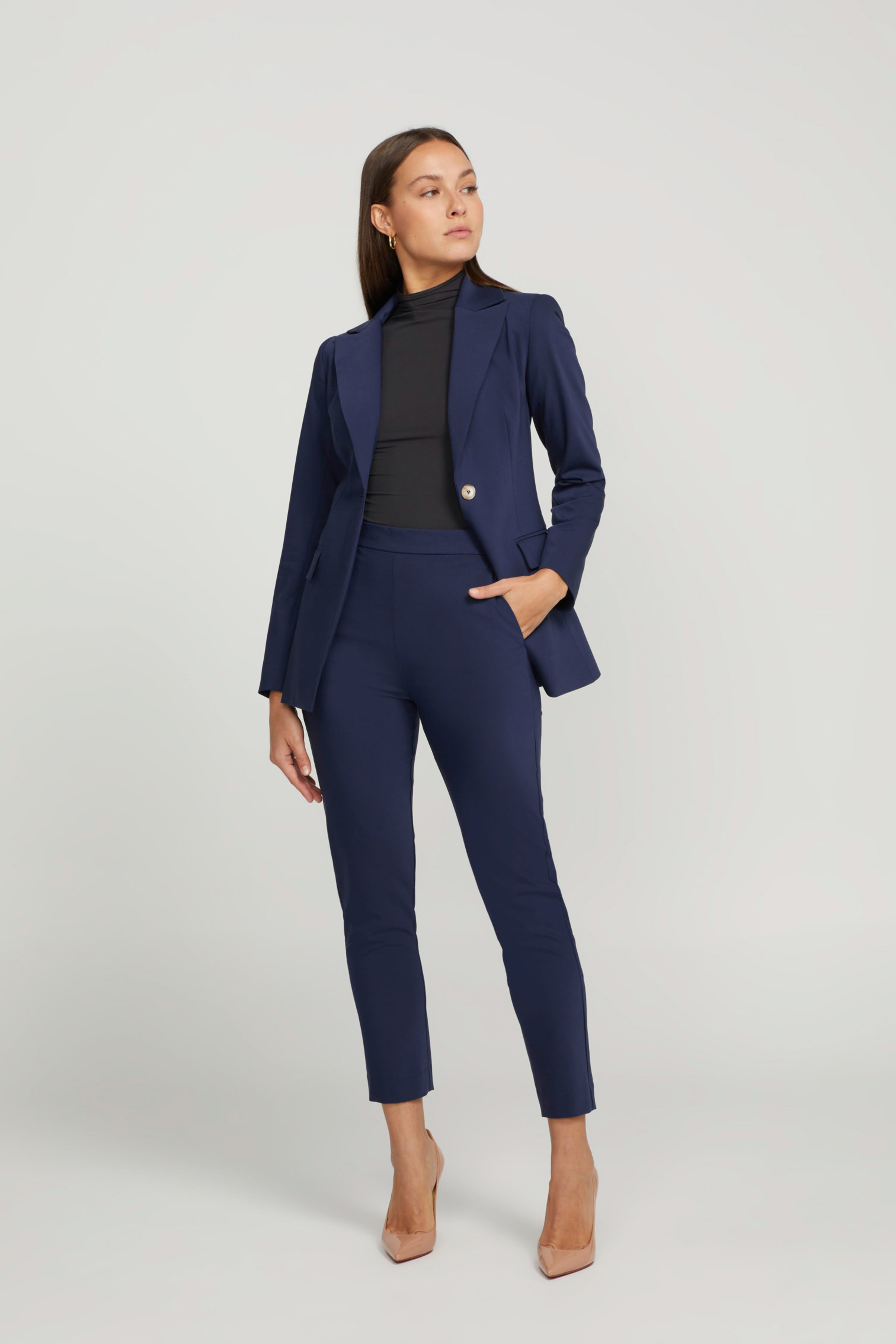 STRAIGHT TROUSER SET NAVY