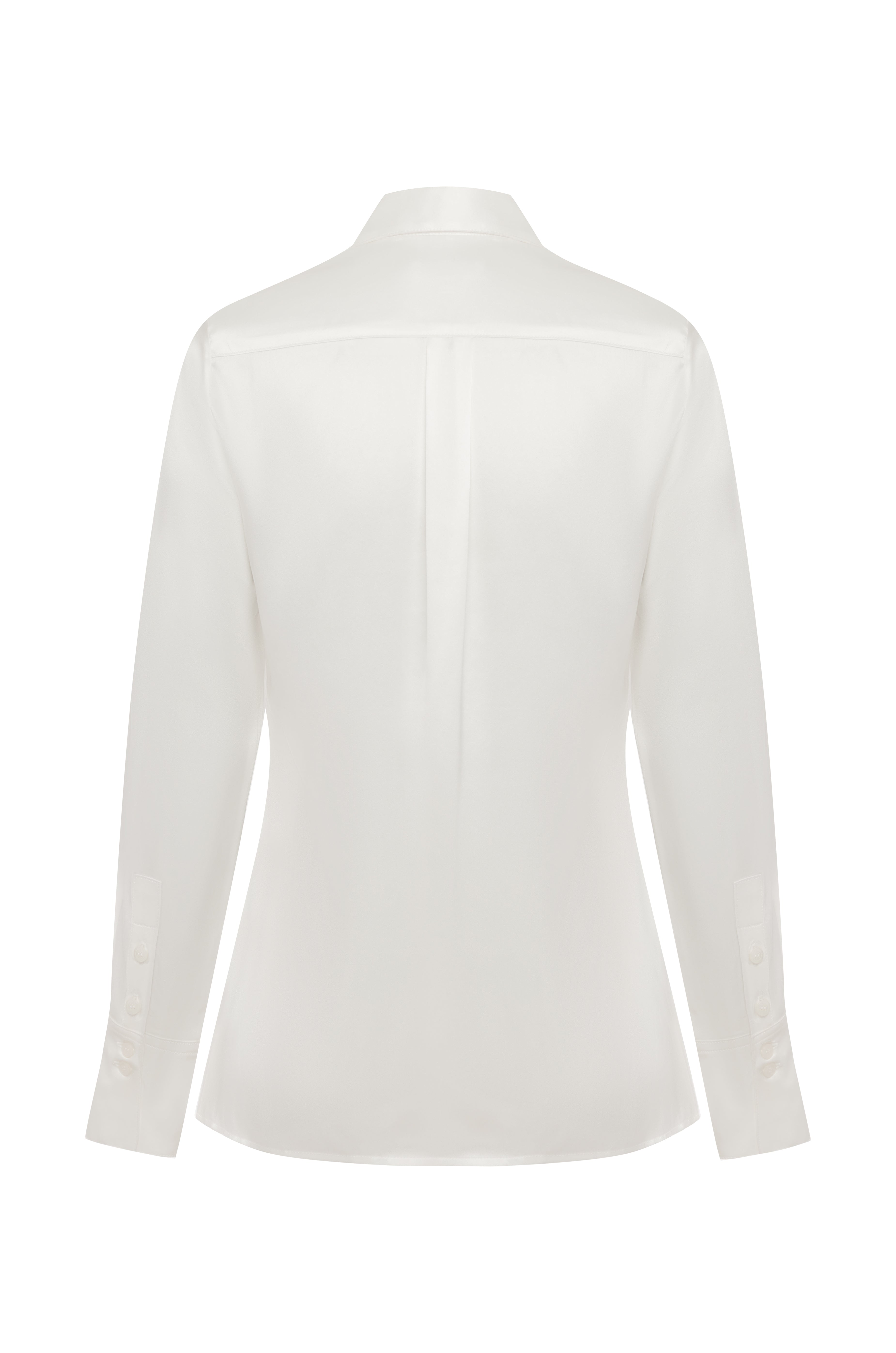 SILK SHIRT & TIE SET WHITE