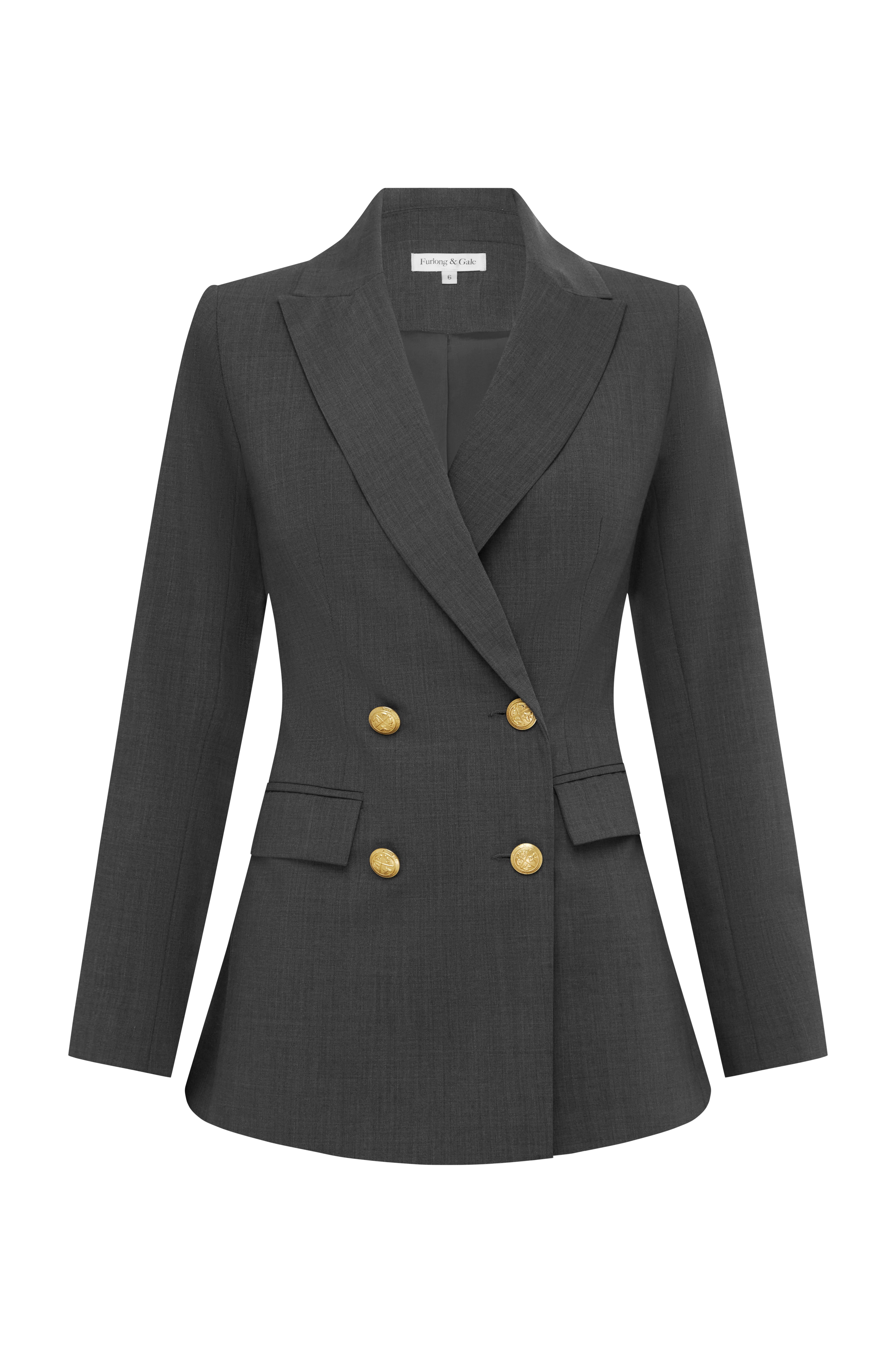 DOUBLE BREASTED BLAZER GREY