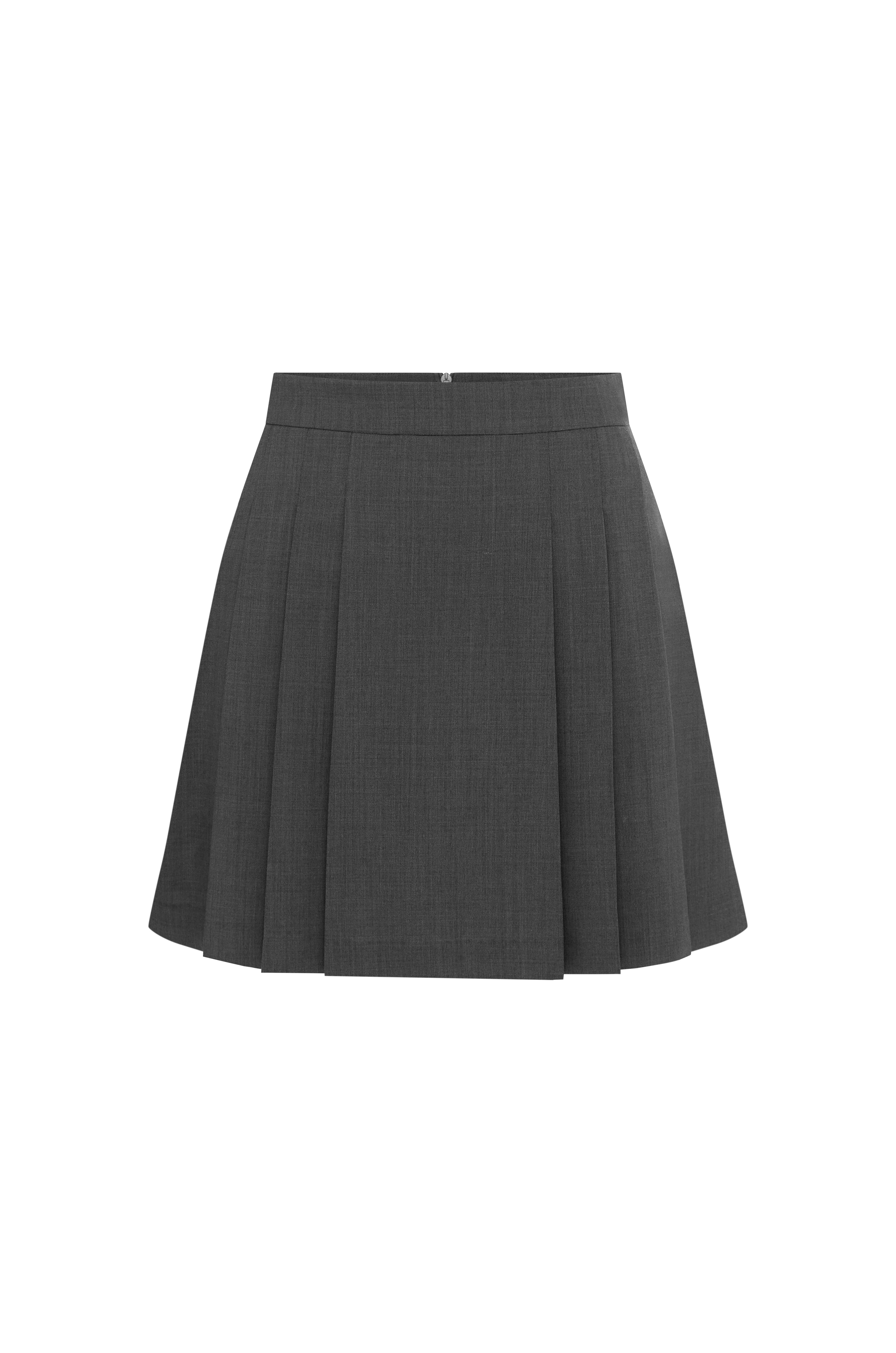 PLEAT SKIRT SET GREY
