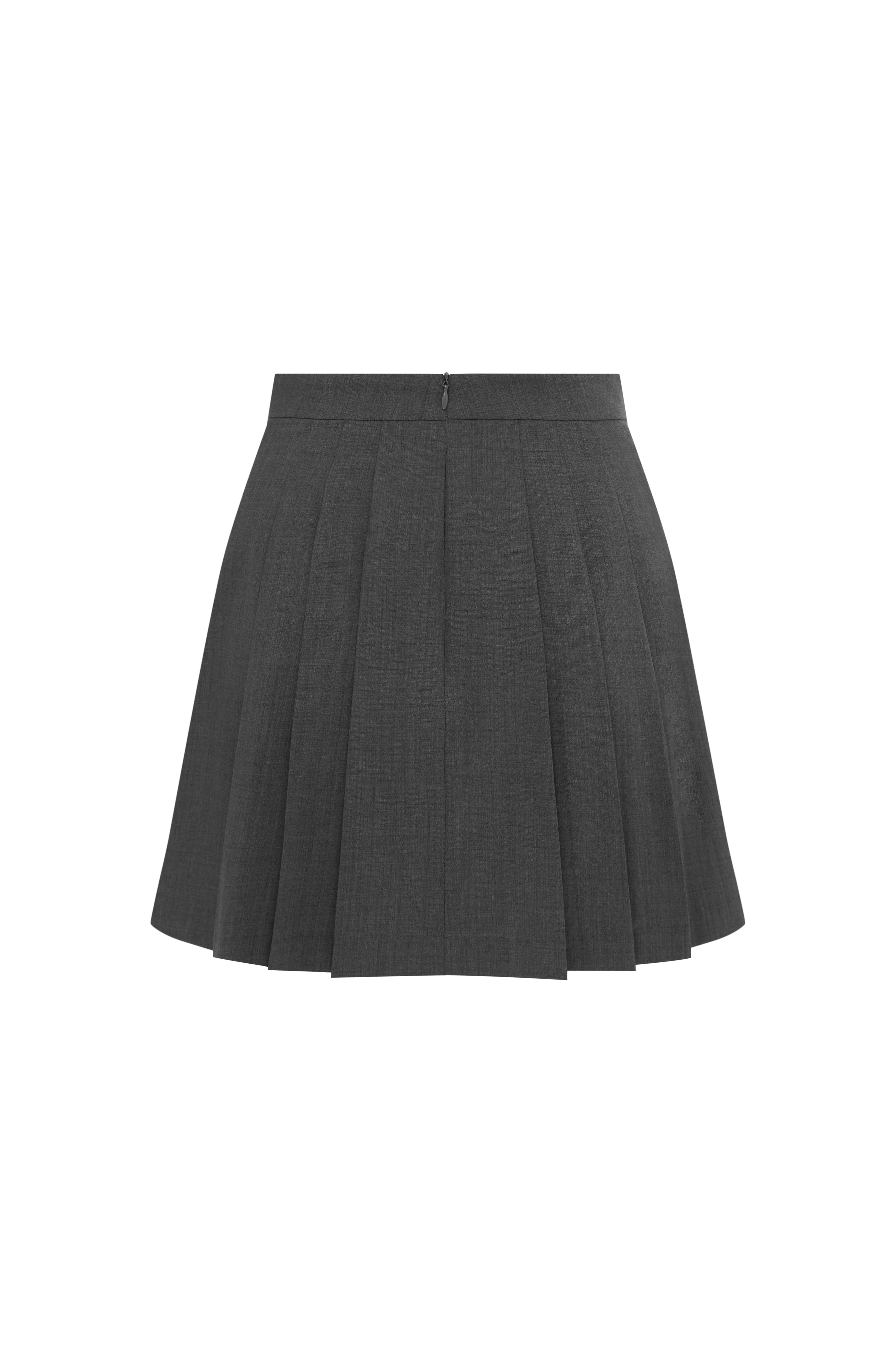 PLEAT SKIRT GREY
