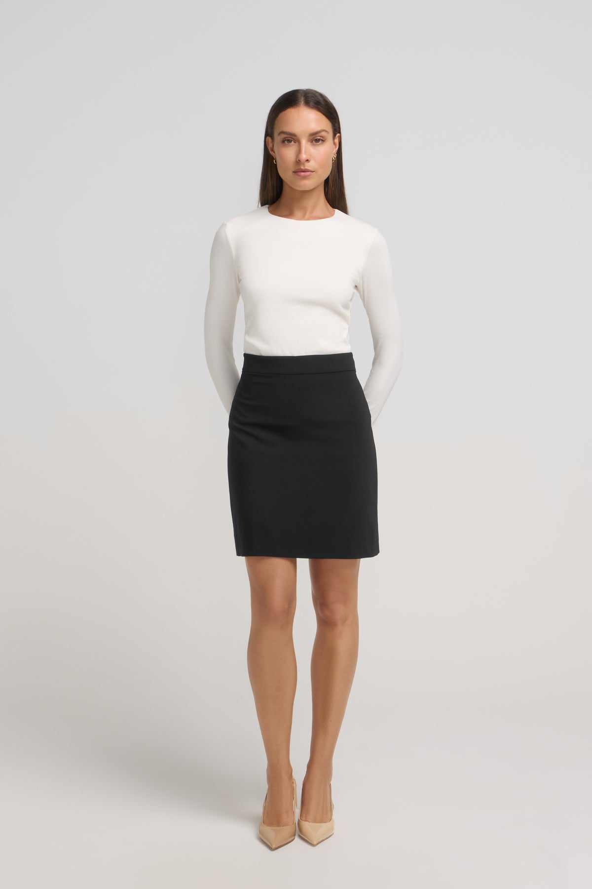 A-LINE SKIRT SET BLACK