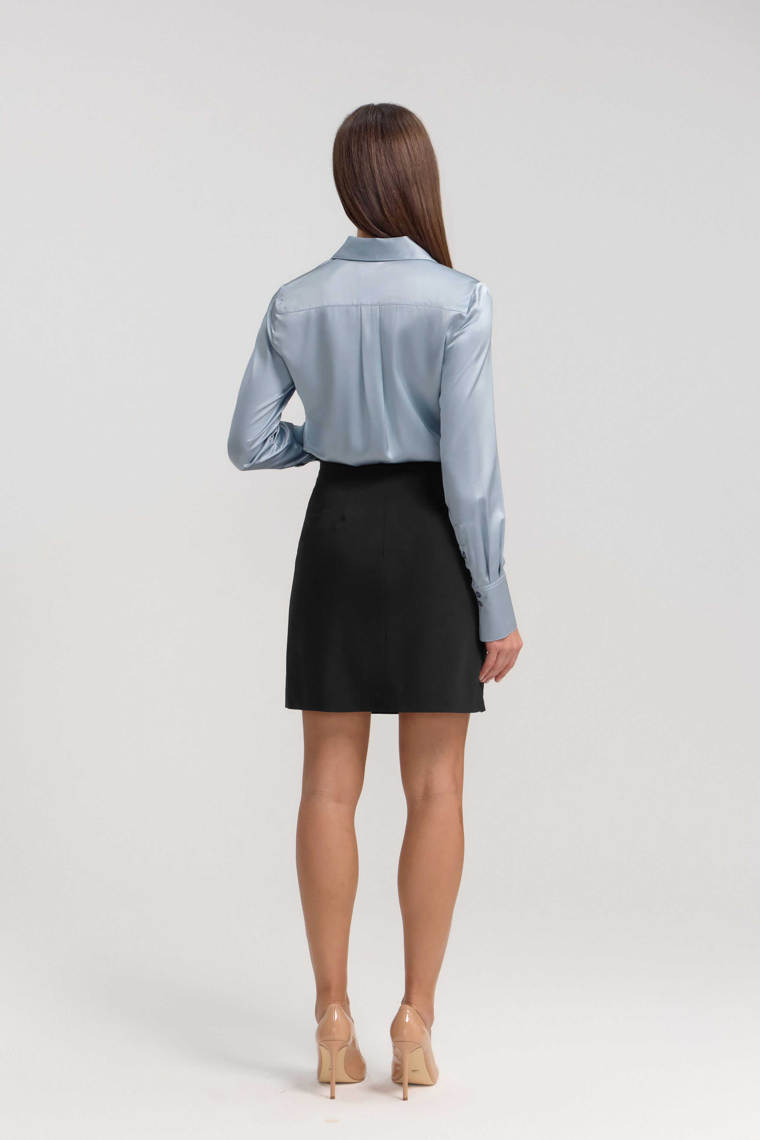 SILK SHIRT - HYDRANGEA