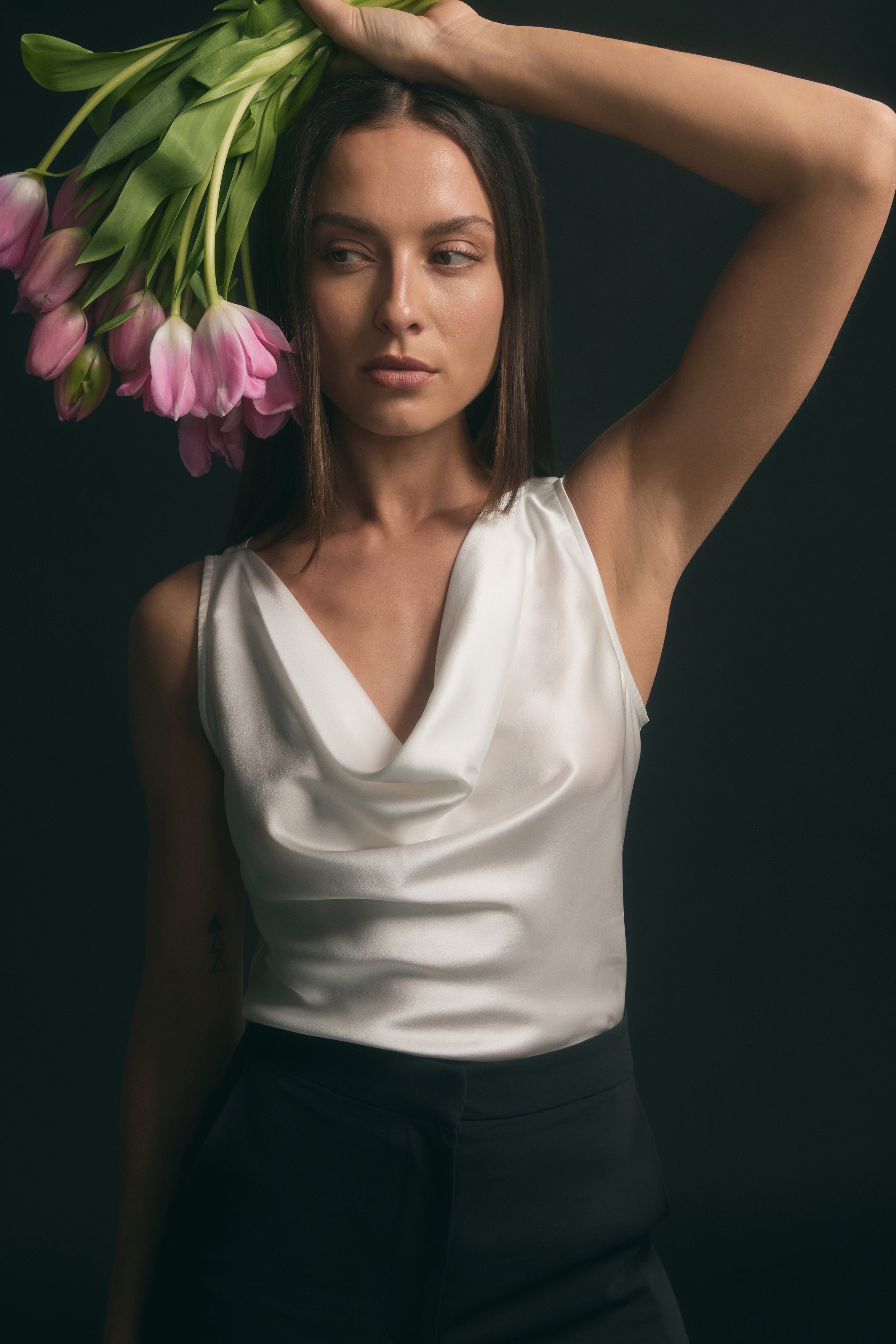 SILK CAMI - WHITE