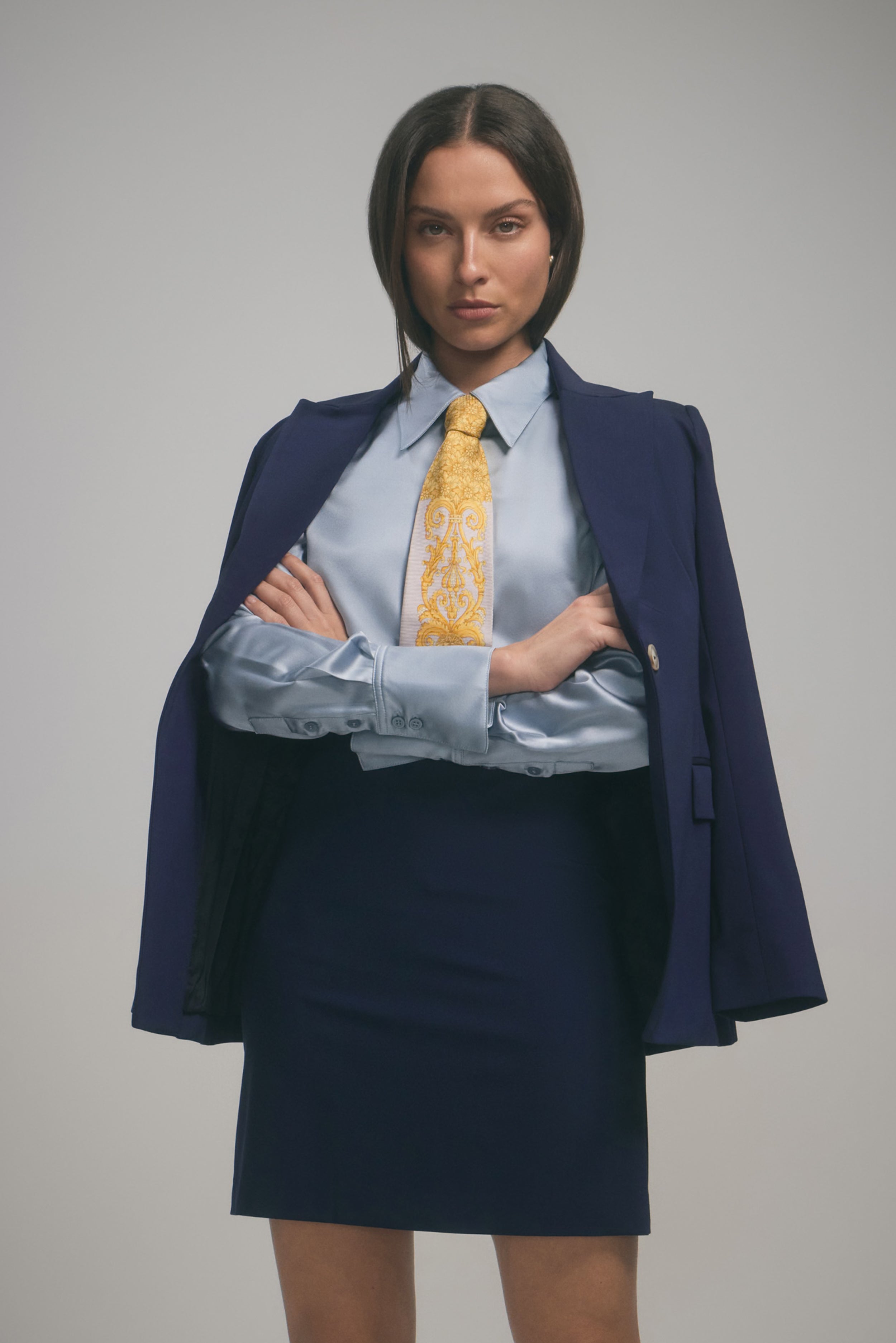A-LINE SKIRT SET - NAVY