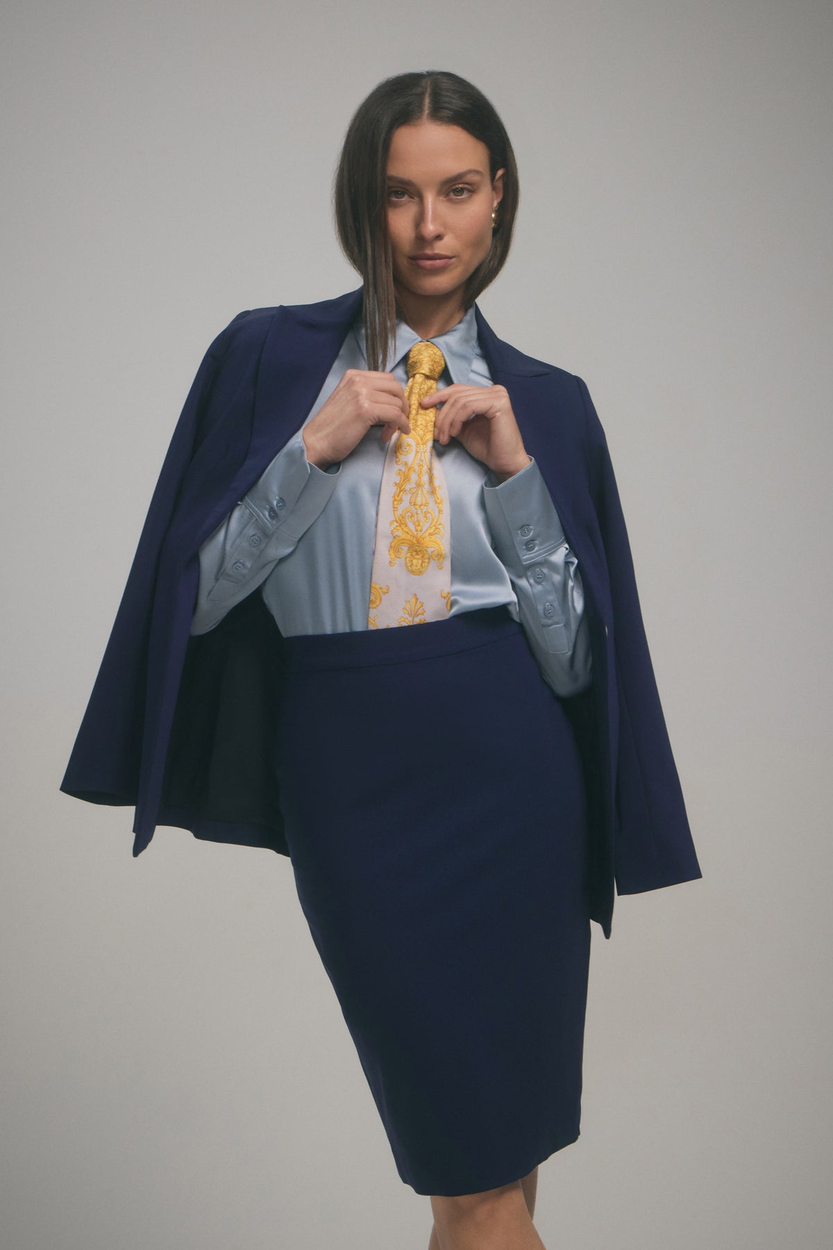 PENCIL SKIRT - NAVY