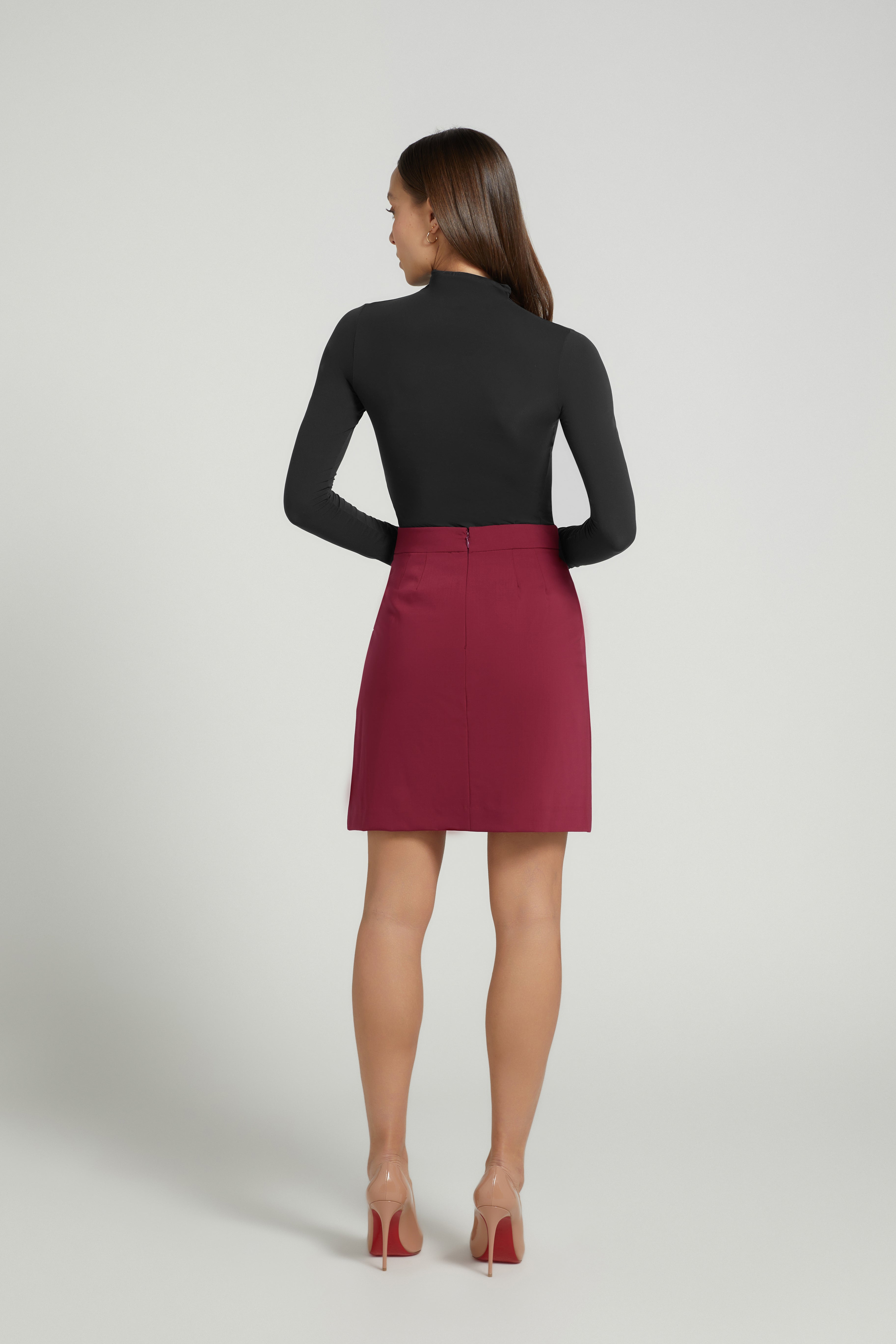 A-LINE SKIRT POMEGRANATE