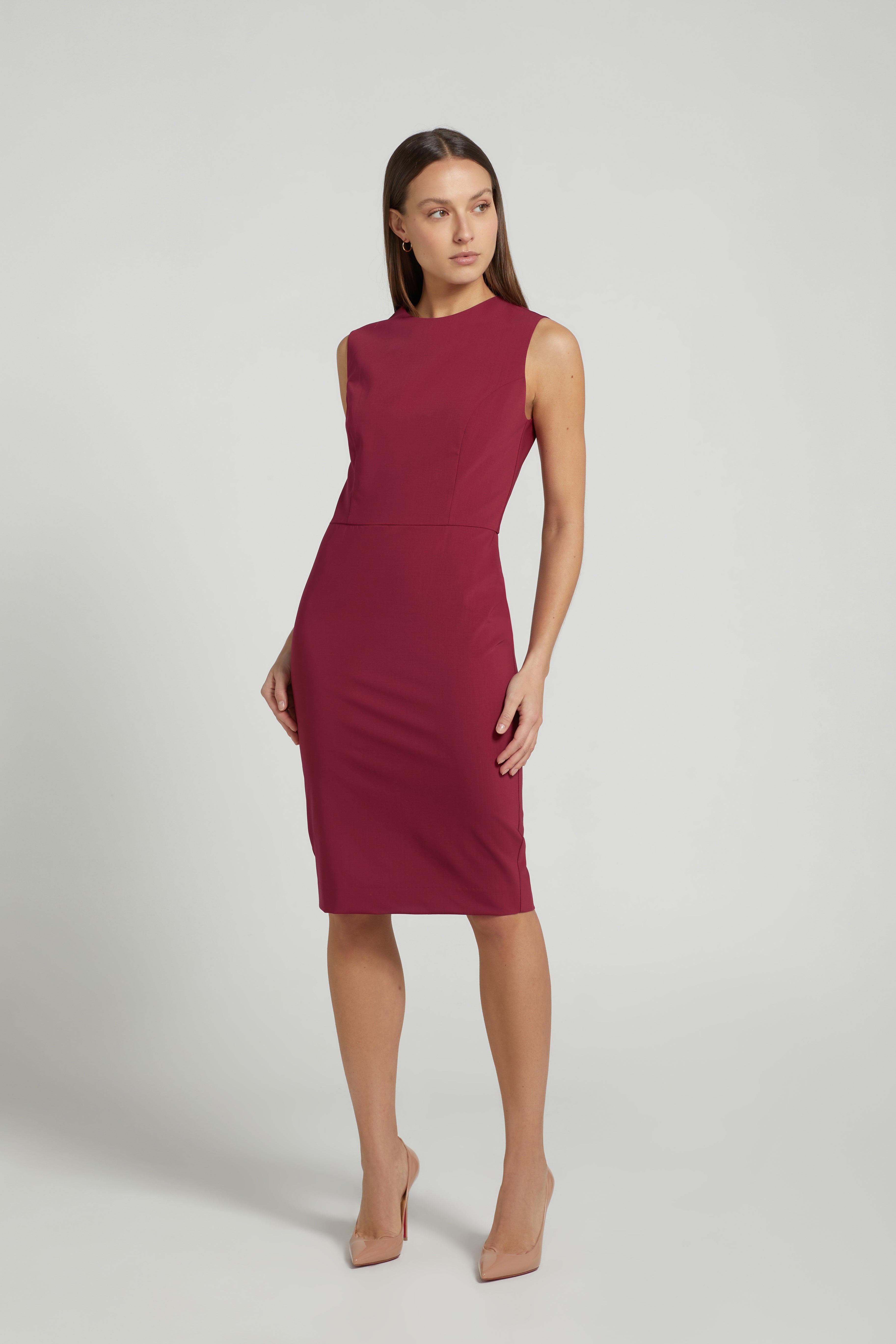 PENCIL DRESS SET POMEGRANATE