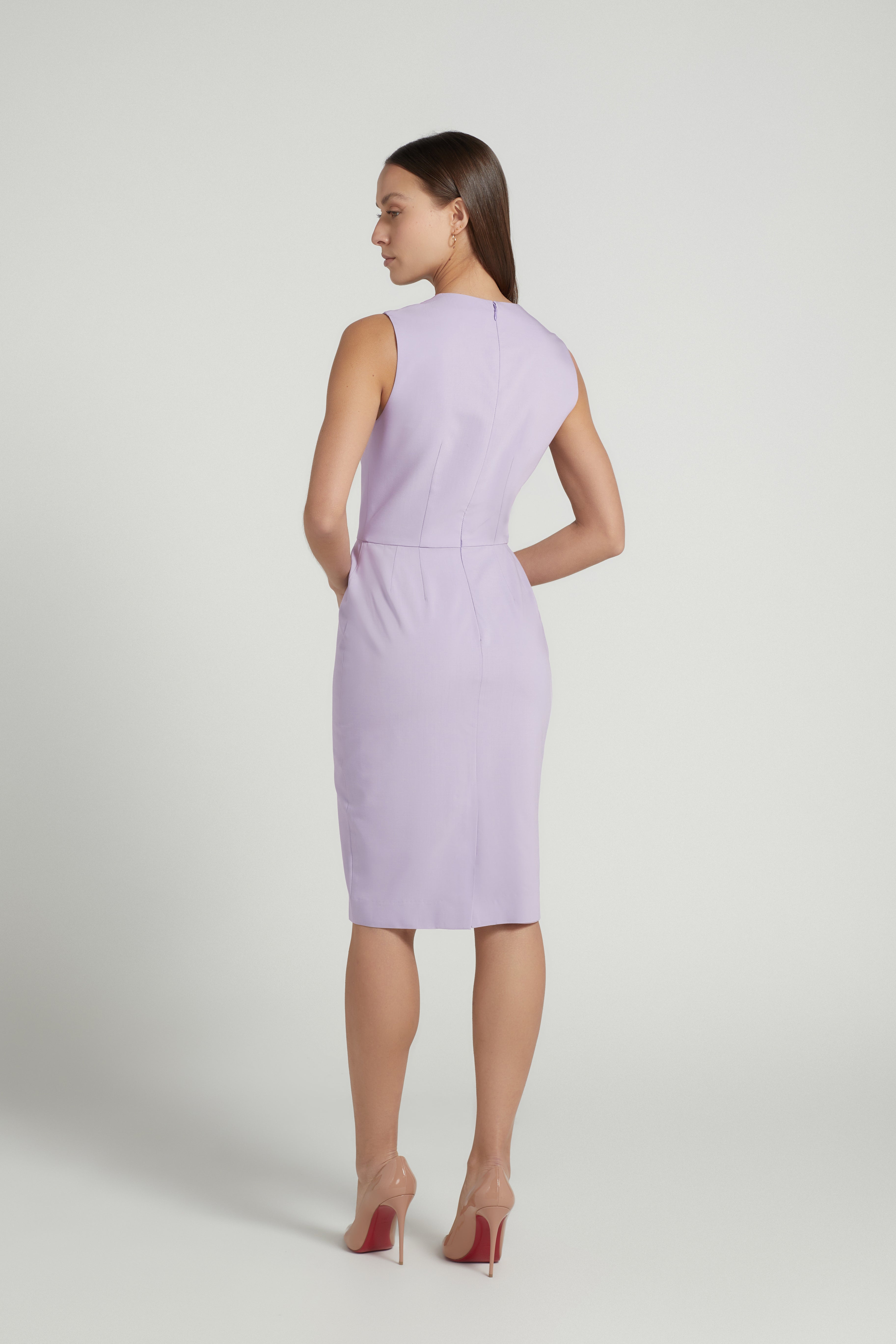 PENCIL DRESS WISTERIA