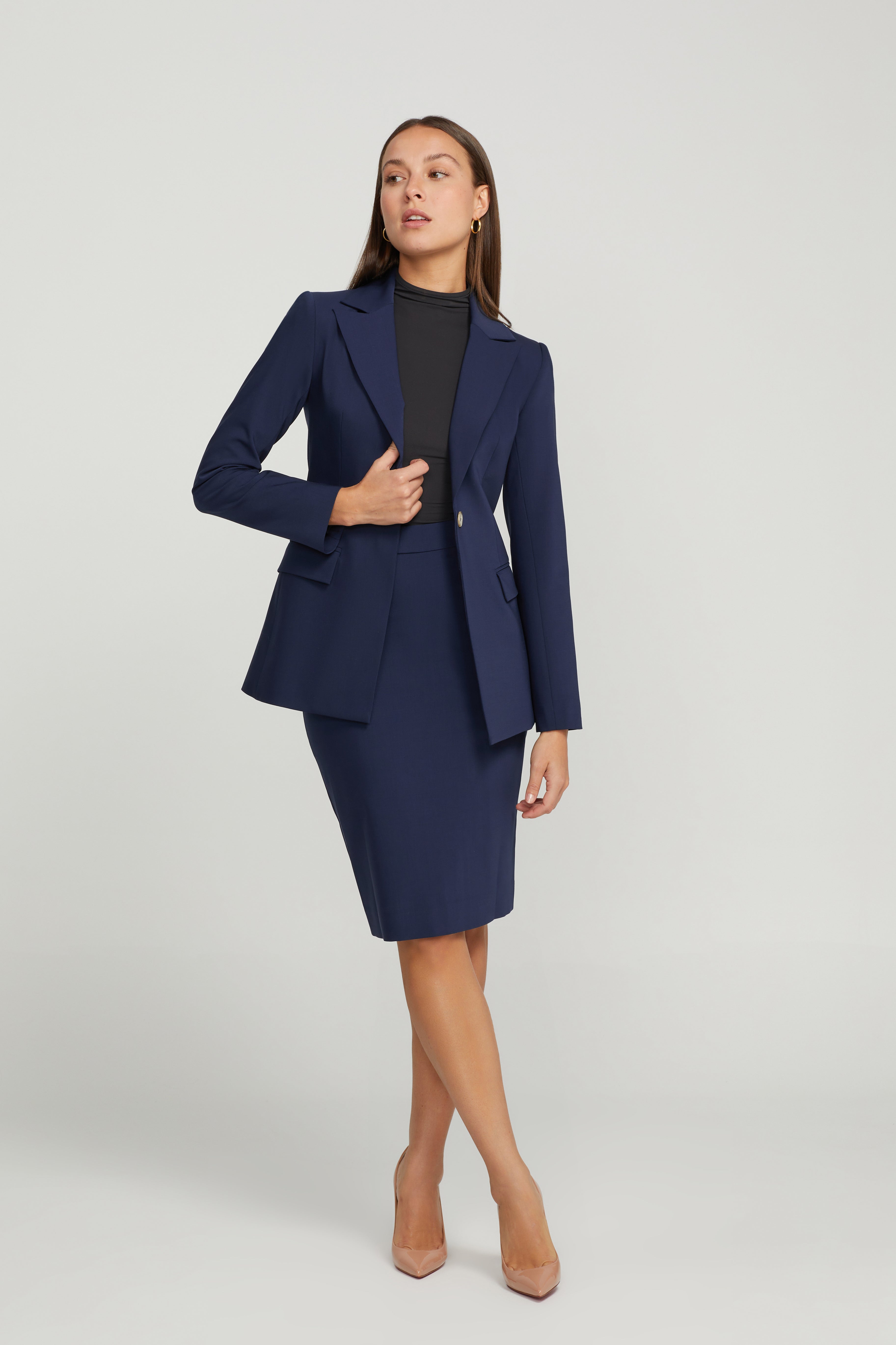 PENCIL SKIRT SET NAVY