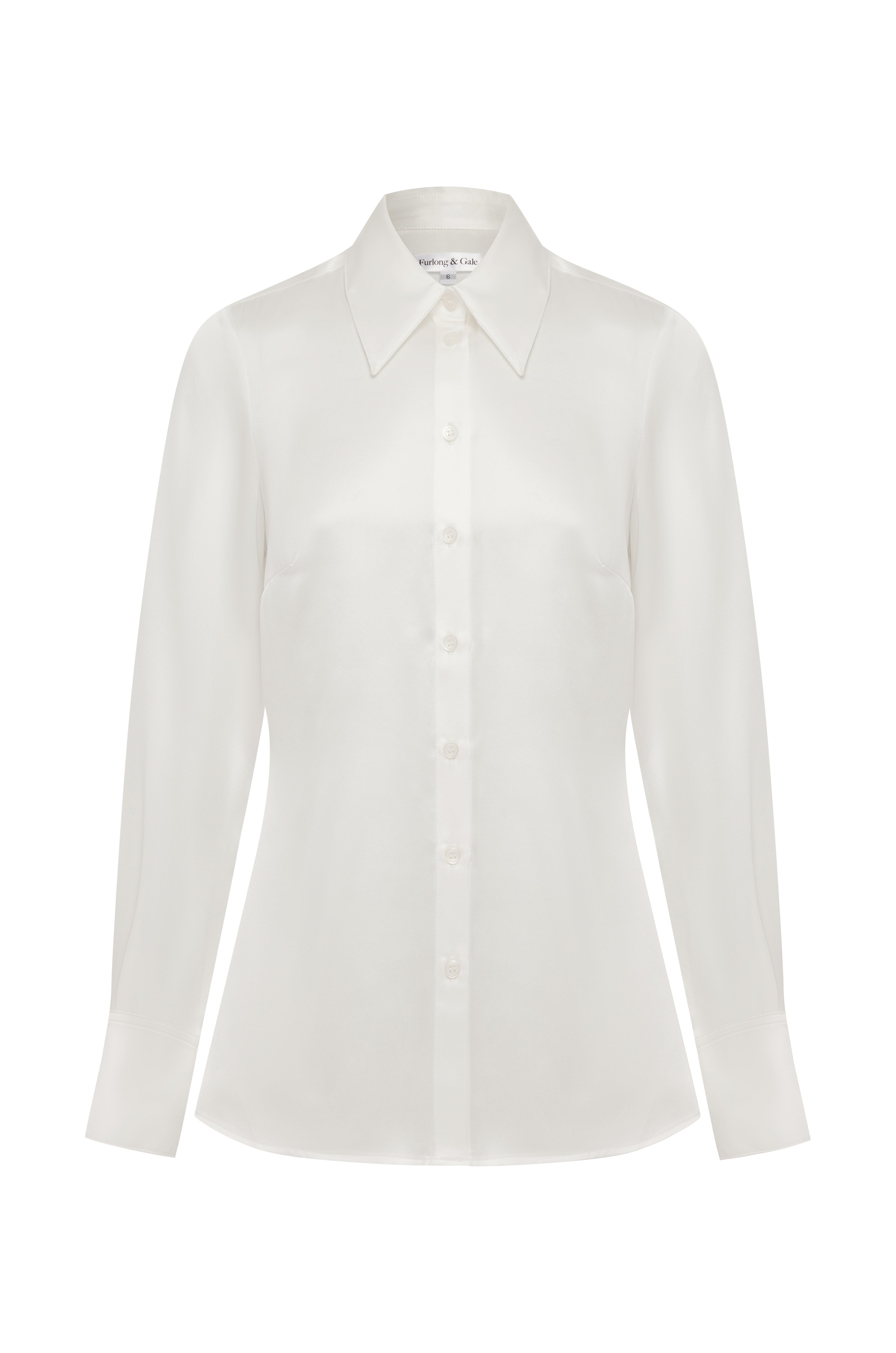 SILK SHIRT & TIE SET WHITE