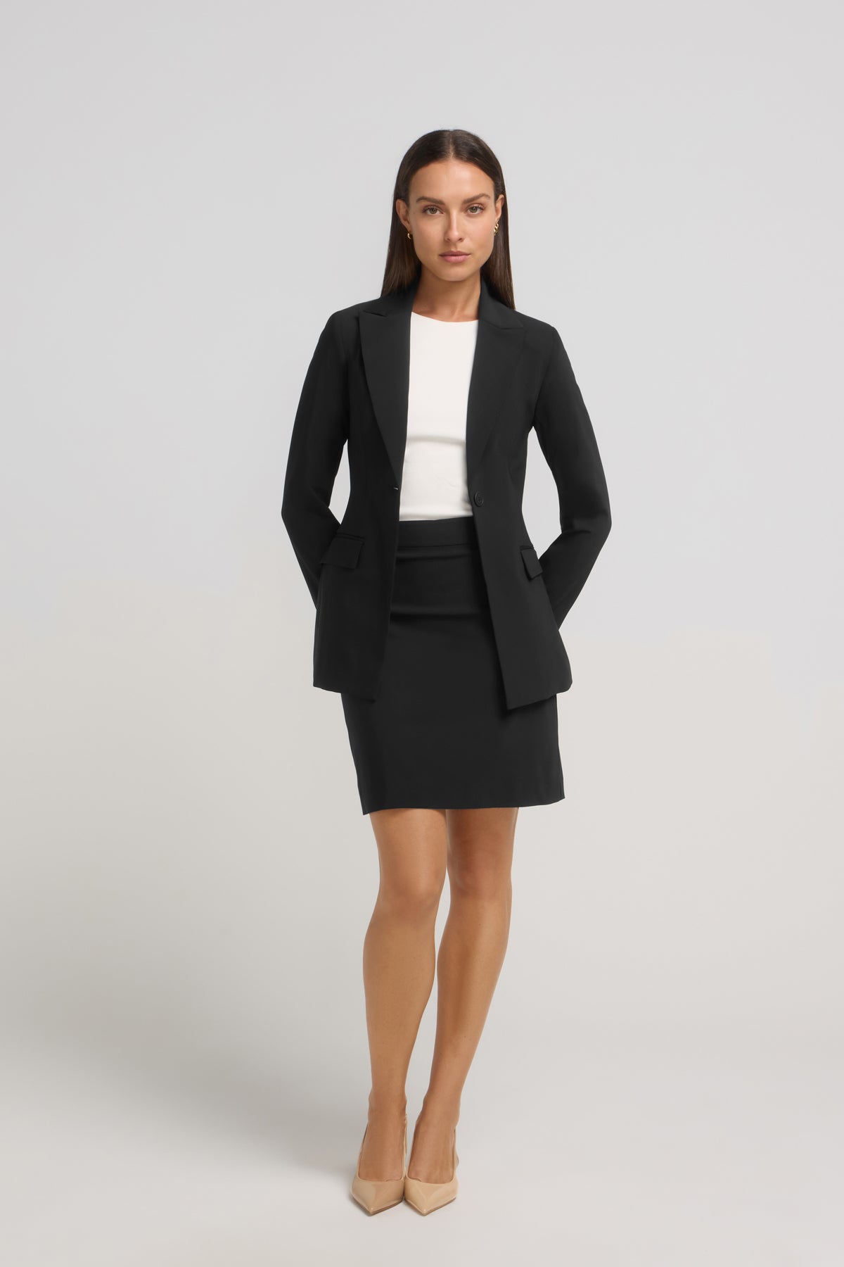 A-LINE SKIRT SET BLACK