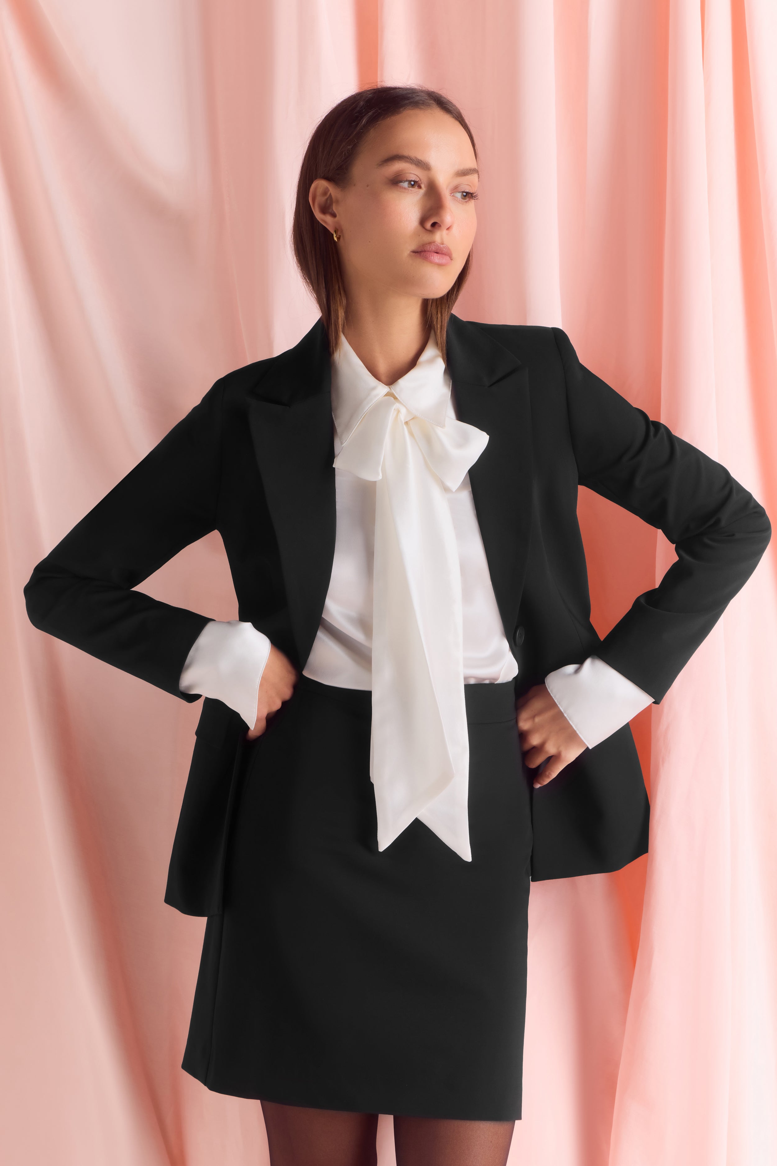 A-LINE SKIRT SET BLACK