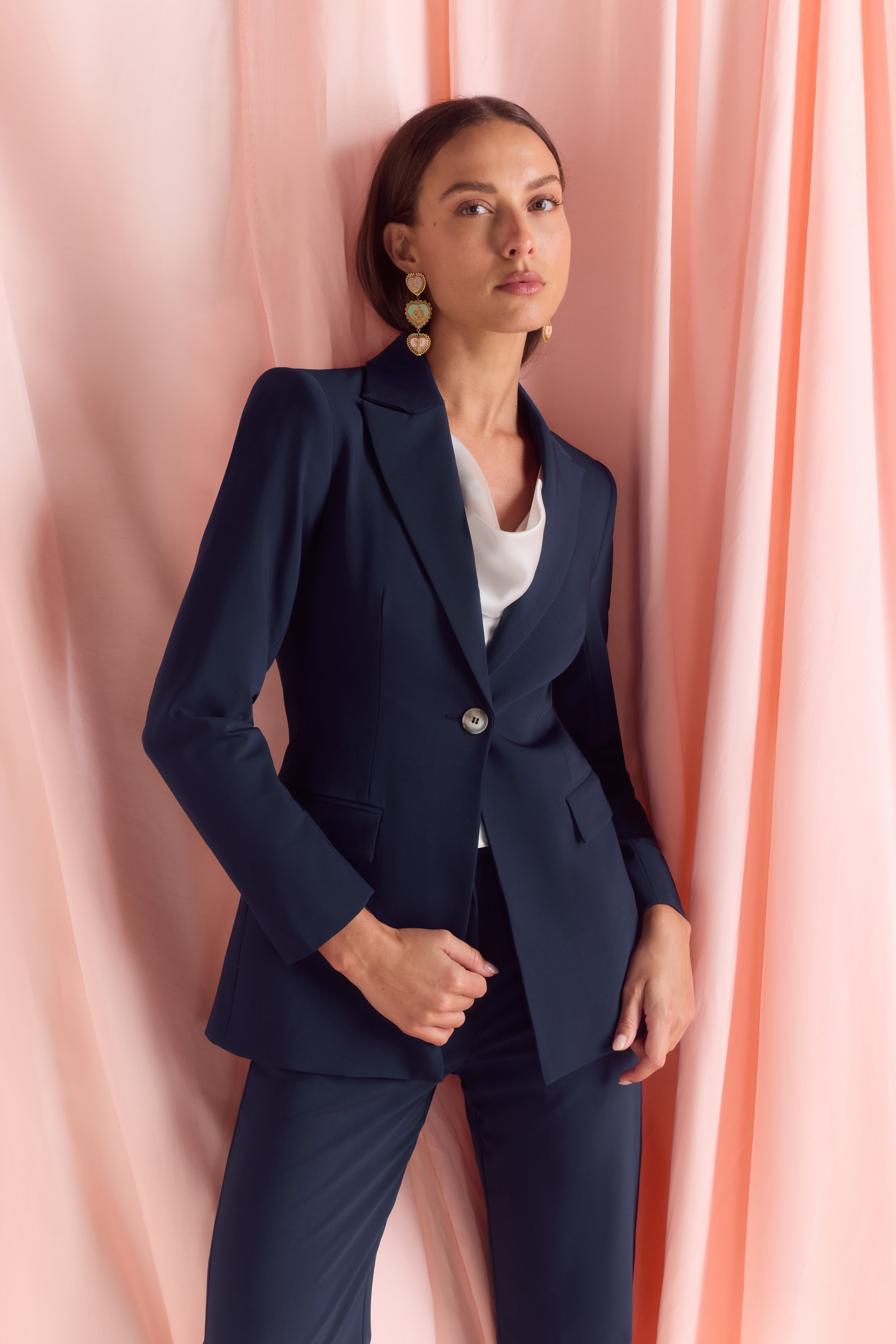 LONGLINE TROUSER SET NAVY