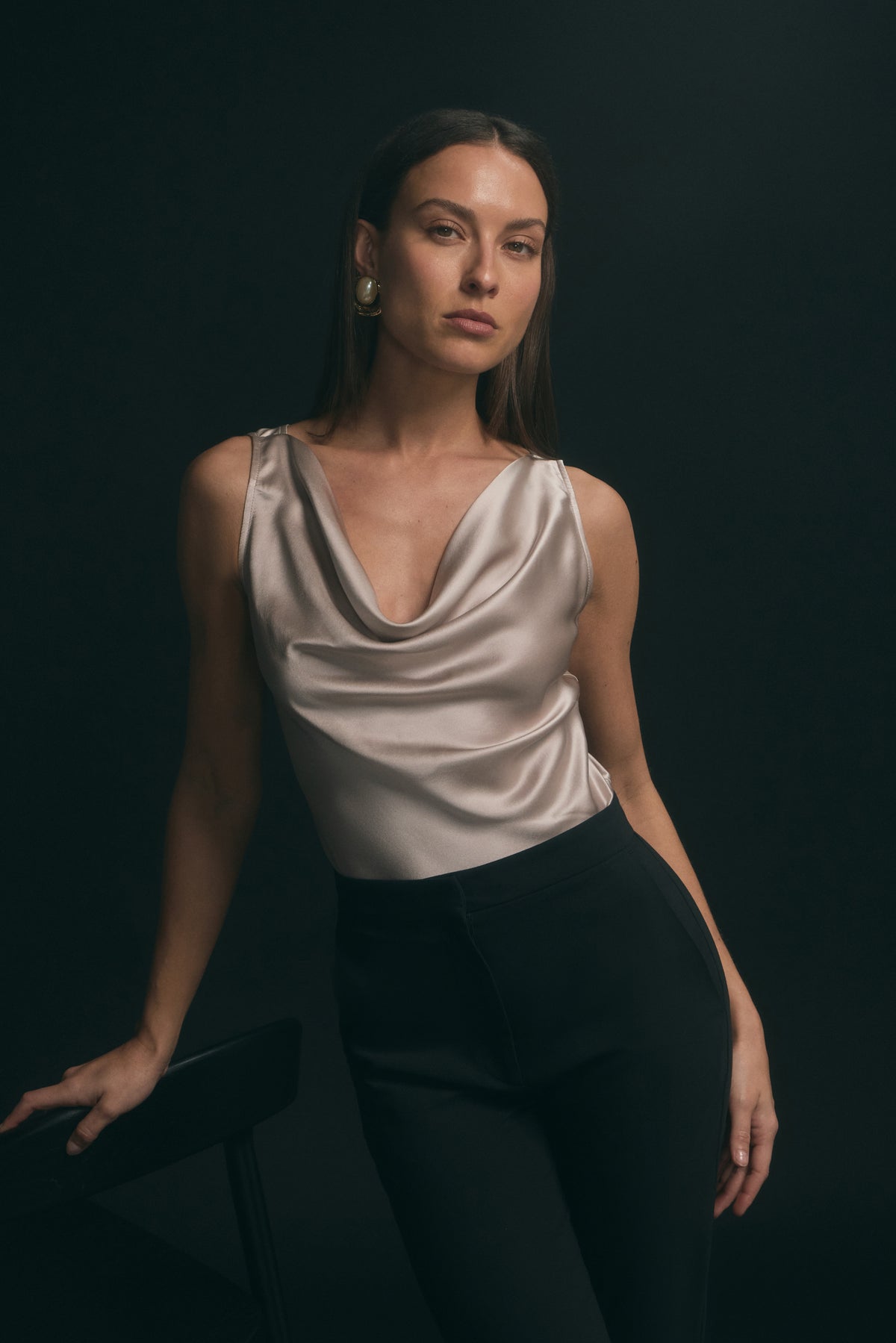 SILK CAMI - OYSTER