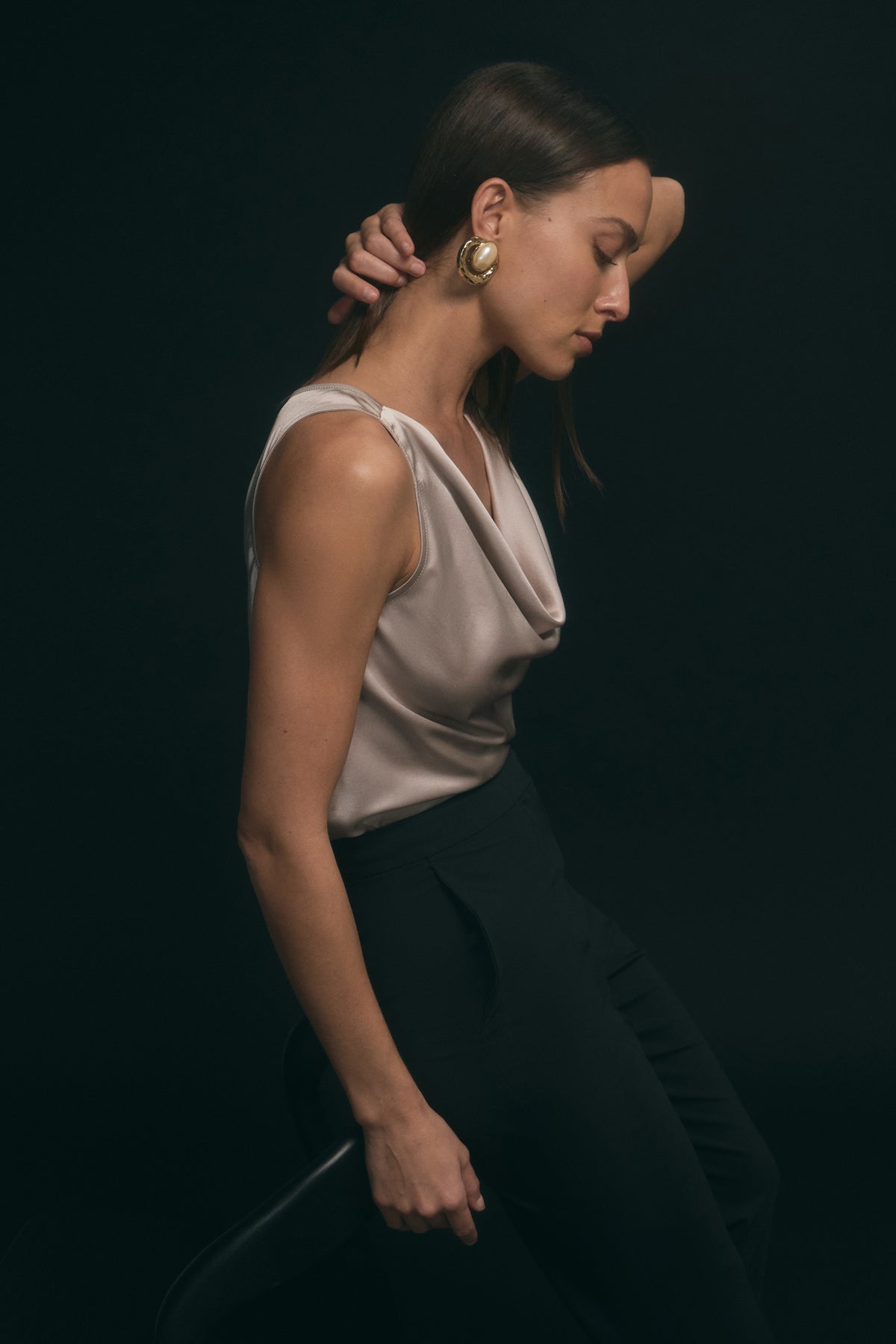 SILK CAMI - OYSTER