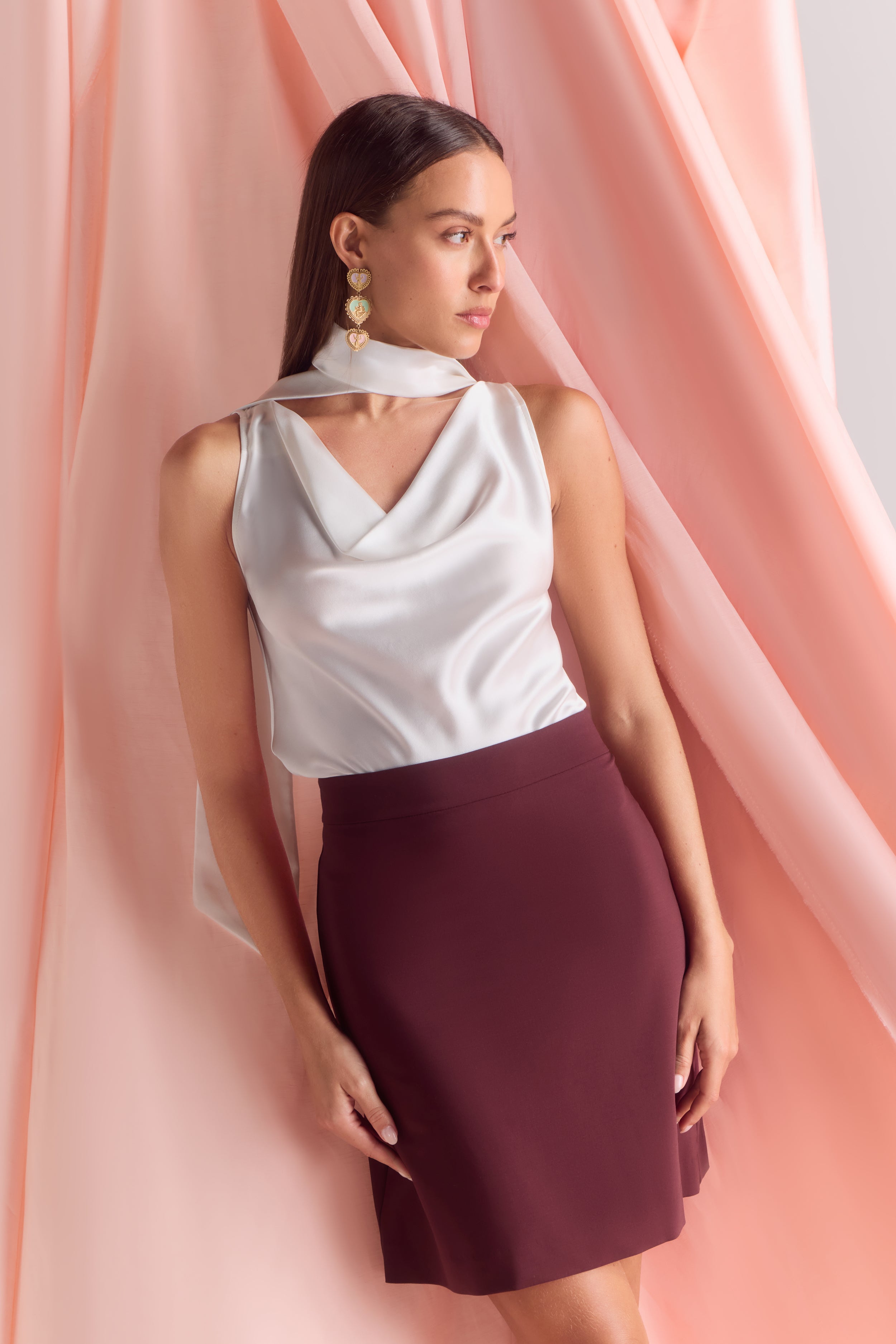 SILK CAMI WHITE