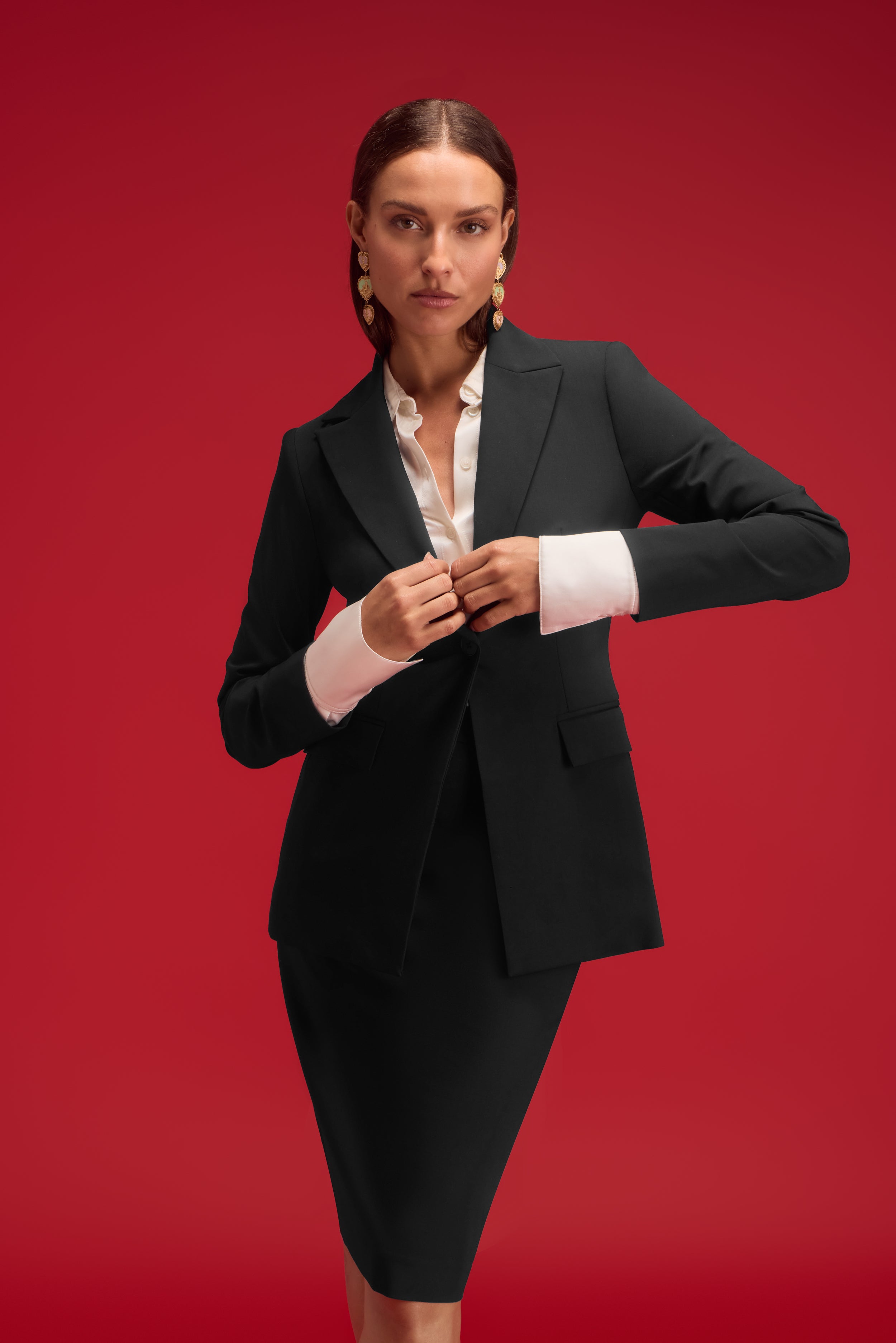 PENCIL SKIRT SET BLACK