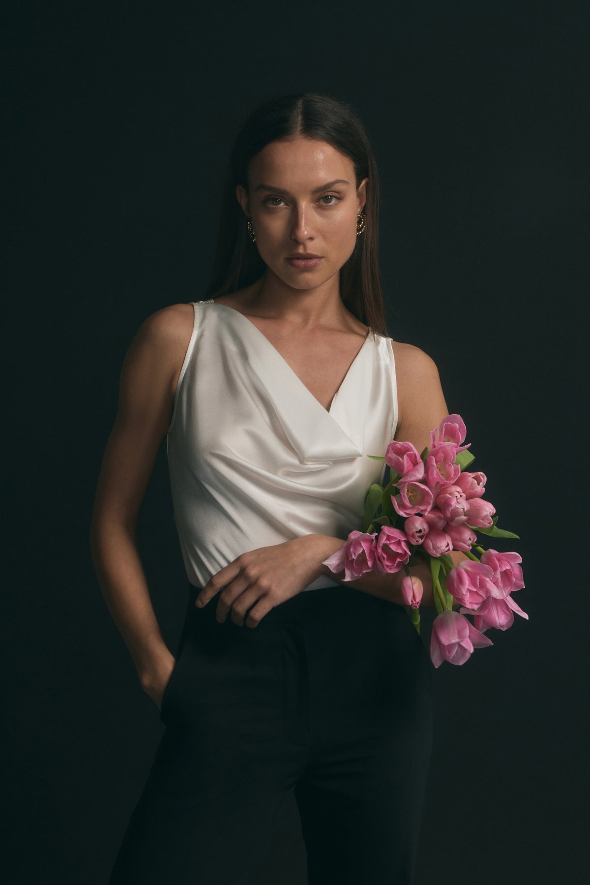 SILK CAMI - WHITE
