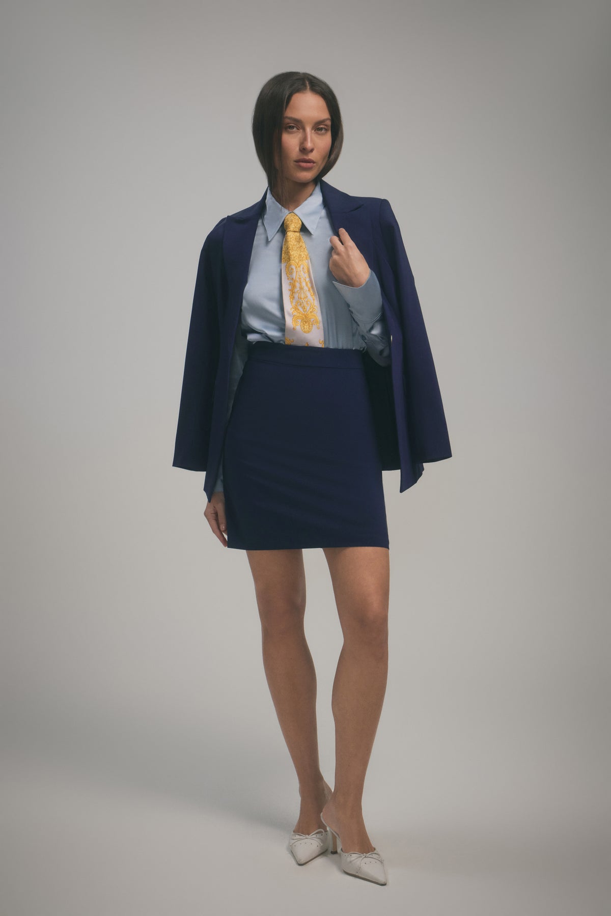 A-LINE SKIRT SET - NAVY